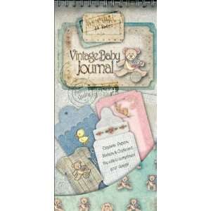  Vintage Baby Journal Die Cuts Book 8X4 48 Pages 