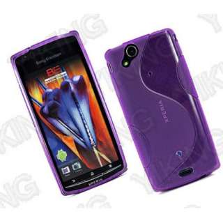 Curved Gel Case 4 Sony Ericsson Xperia ARC X12 Purple  
