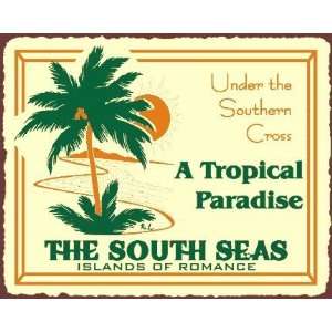  South Seas Paradise Vintage Metal Art Retro Tin Sign: Home 