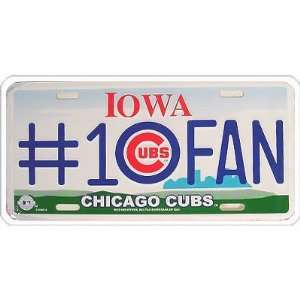  Chicago Cubs Iowa #1 Cubs Fan Metal License Plate 