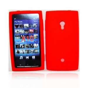   SKIN RED CASE FOR SONY ERICSSON XPERIA X10 Cell Phones & Accessories