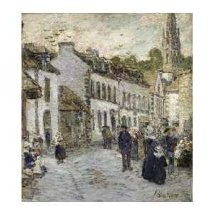Childe Hassam   Street In Pont Aven In Evening Giclee  