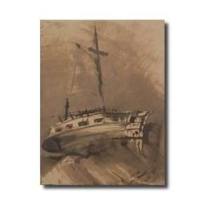  A Ship In Choppy Seas 1864 Giclee Print