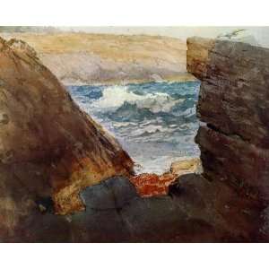    Through the Rocks Winslow Homer Hand Painted Art