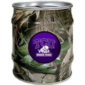  Texas Christian Horned Frogs TCU NCAA Realtree Tin Bank 