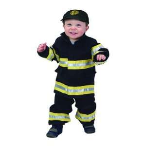 Fire Fighter Suit Fireman Toddler 2/3 black Costume Toys 