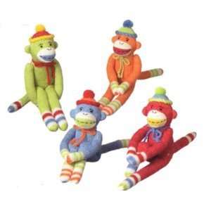  Mini Genuine Monkeez Sock Monkey Dolls Set of 4 Albert 