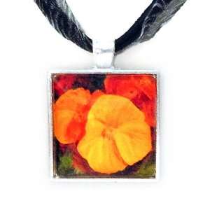  California Poppies Handmade Fine Art Pendant Jewelry