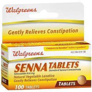   Senna Natural Vegetable Laxative Tablets, 100 ea 