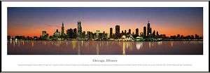 Chicago IL City Skyline Picture Framed Panorama 2  