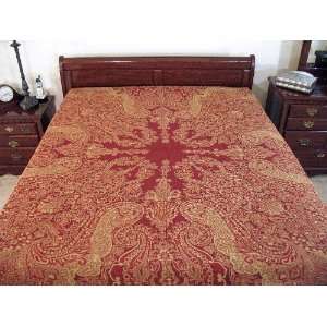  Jamawar Chasma Shahi India Bedspread Bedding Sofa Throw 