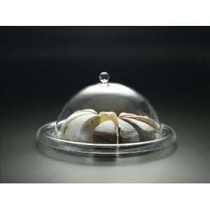  Cake Round Tray W/Dome 11.5 (Set) Acrylic Kitchen 