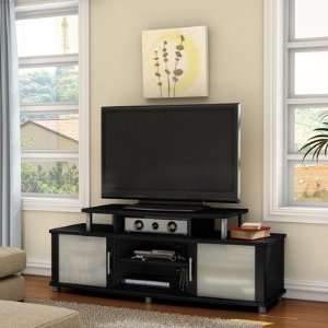  City Life 59 TV Stand in Pure Black: Furniture & Decor