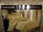 Chris Madden Brown Damask Jacquard Queen Comforter Set NEW  