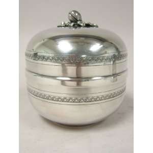  Antique Silver Covered Bowl or Dresser Box: Kitchen 