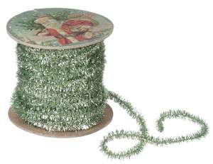   Yards 180 Inches Sage Green Roll Tinsel Christmas Tree Garland  