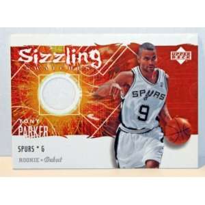  NBA Sizzling Swatches Tony Parker Game Used Memorabilia 