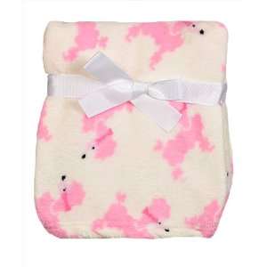  Cutie Pie Poodle Print Blanket   pink, one size Baby