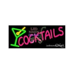  Cocktails Logo Neon Sign