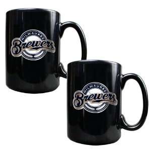   Brewers 2 Piece Matching MLB Ceramic Coffee Mug Set