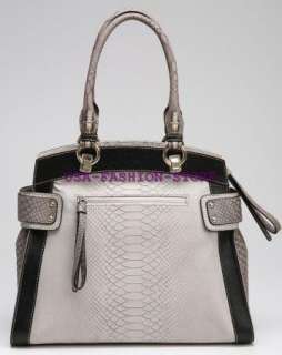   HANDBAG OTILIA Satchel tote Black Grey purse Bag Crystals Ladies Large