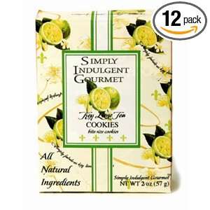 Simply Indulgent Gourmet Key Lime Tea Cookies, 2 Ounce Boxes (Pack of 