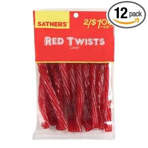 Sathers 2/$2 Red Twists, 6 Ounces (Pack Grocery & Gourmet Food