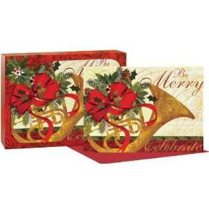   Winter Garden Boxed Christmas Cards, French Horn: Office Products