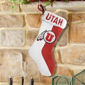  Utah Utes Crimson White Plush Stocking