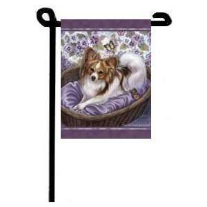  Papillon Brown and White Butterfly Princess Garden Flag 