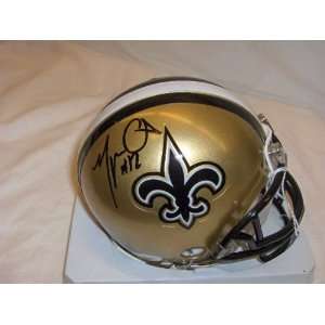  Marques Colston New Orleans Saints Autographed Mini Helmet 