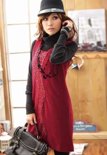   Sleeveless Sequins Vest Dress 2109 Red AU Plus Size 14 24  