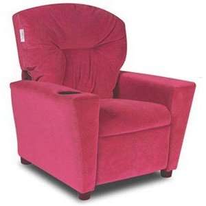  Crypton Raspberry Kids Recliner Chair with Cup Holder 