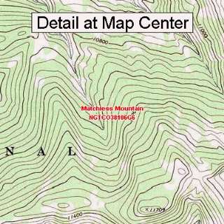 USGS Topographic Quadrangle Map   Matchless Mountain, Colorado (Folded 