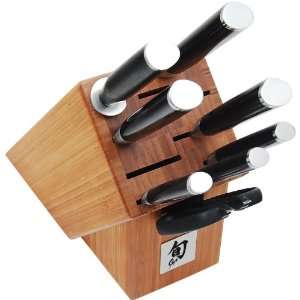 Shun Classic 9 Piece Kitchen Knife Bamboo Block Set:  