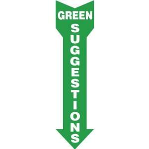 Zing Eco Safety Tri View Sign, Header Green at Work, Green 