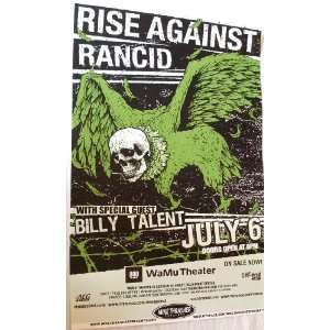  Rancid & Rise Against Poster   Concert 2009 Let the 