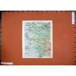  Colour Map France Nantes Les Sables DOlonne C1950: Home 