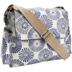  OiOi Messenger Diaper Baby Bag in Blue Floral Disc Baby