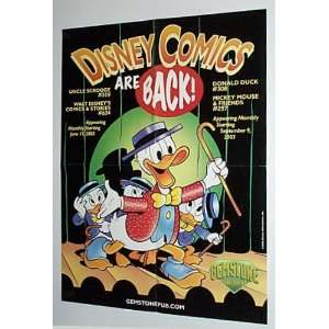 Walt Disney Comics Shop 22 by 17 Promotional Window Display Promo 