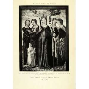  1905 Print Saint Ursula Maidens Religious Angels Nun 