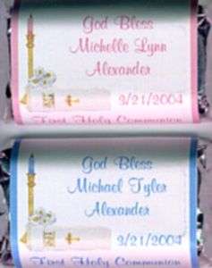 60 BEAUTIFUL FIRST HOLY COMMUNION MINI CANDY WRAPPERS  
