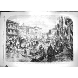  1866 King Victor Emmanuel Venice State Barge Canal