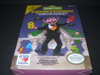 Sesame Street Count Down Nintendo NES Fact Sealed NEW 087855000041 