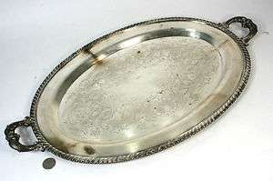 VINTAGE F.B. ROGERS SILVER CO. 1883 Silver on Copper 20 Oval SERVING 