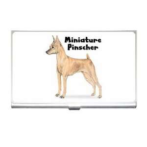    Miniature Pinscher Business Card Holder Case: Office Products