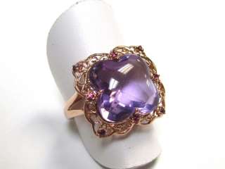 14k Rose Gold Ring Containing Fancy Purple Amethyst  