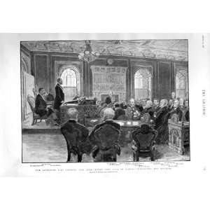  Liverpool City Council Meeting 1896 Antique Print