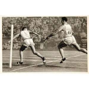  1932 Summer Olympics Karl Warner Bill Carr Relay Print 