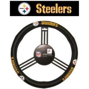  Pittsburgh Steelers NFL Leather Steering Wheel Cover 